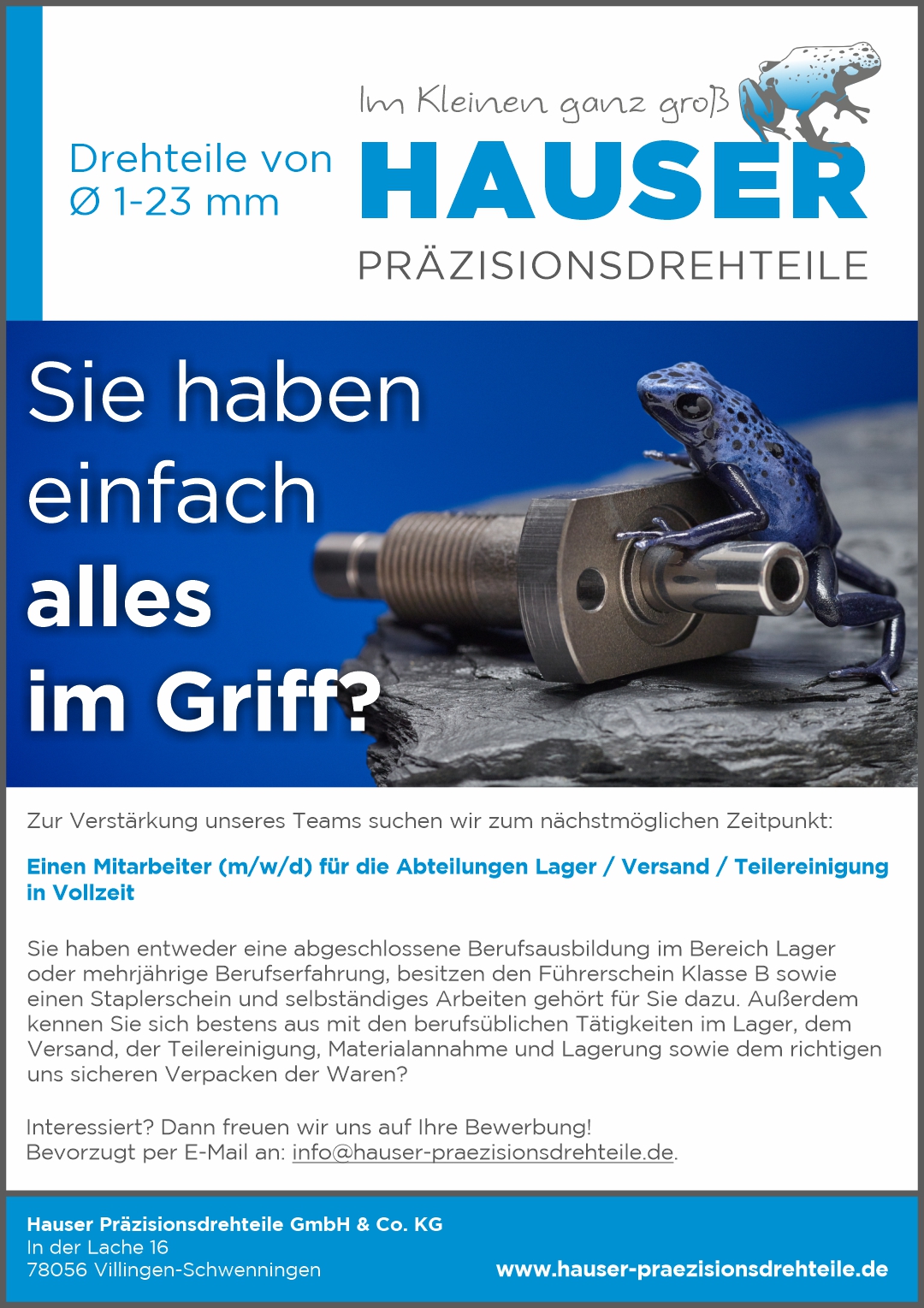 Stellenanzeige